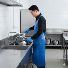 일회용 비닐 앞치마 카페 가정용 주방