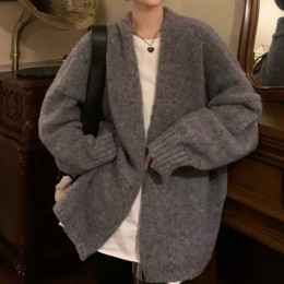 노카라 노버튼 루즈핏 하프 니트 숄가디건 NF-70