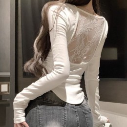 반전 어깨패드 둥근밑단 약기모 셔링티셔츠 NF-86