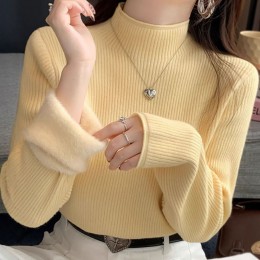 반폴라 무지 슬림핏 골지 기모티셔츠 NF-88