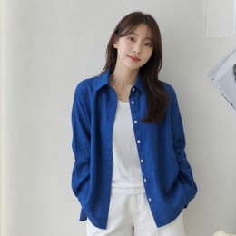 여름 시스루 루즈핏 셔츠
