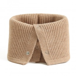 단추형 니트 넥 워머