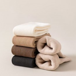 털 안감 골지 양말