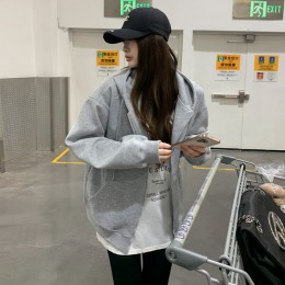 남녀공용 오버핏 베이직 후드집업