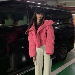 오버핏 카라 숏 패딩