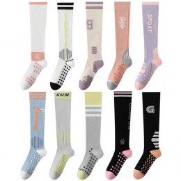 미끄럼방지 컬러 롱 스포츠 삭스