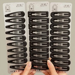 무광 블랙 엠보 똑딱이핀