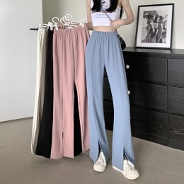 밴딩 밑단 트임 롱 팬츠