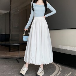 밴딩 롱 벌룬 스커트