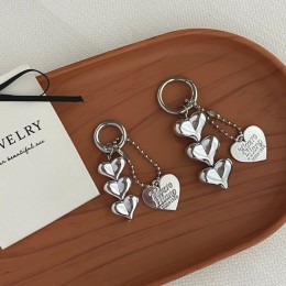 실버 하트 패션 키링