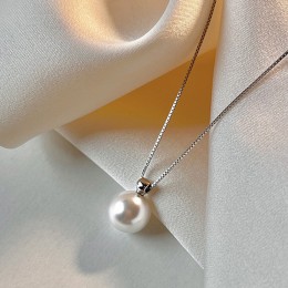 심플 한알 진주 목걸이