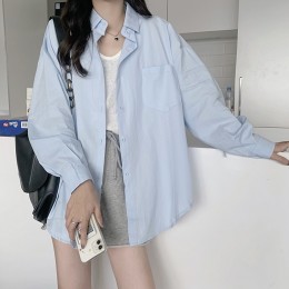 파스텔 오버핏 컬러 셔츠