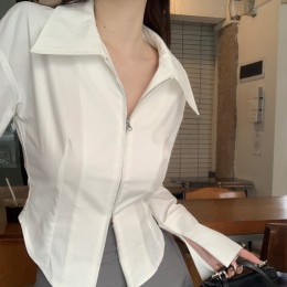 여성 투웨이 집업 셔츠