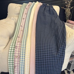 체크 밴딩 홈웨어 팬츠