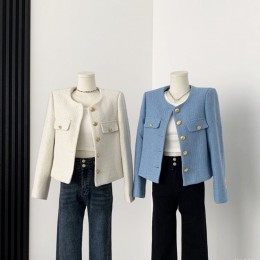 금장버튼 트위드 자켓