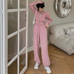 여성 후드 트레이닝 투피스