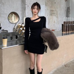 슬림 숏 블랙 원피스