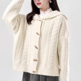 2컬러 떡뽁이 단추 꽤배기 후드 가디건