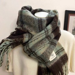 6컬러 격자무늬 울터치 머플러