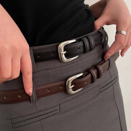 펀칭 스몰버클 패션 벨트