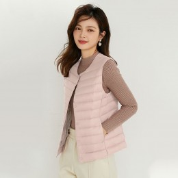 여성용 6컬러 오리털 경량 패딩조끼
