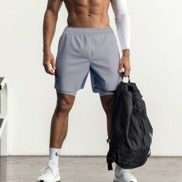 남성 2in1 반바지 러닝 팬츠