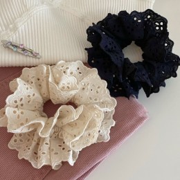 펀칭 레이스 헤어 곱창밴드