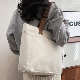 3컬러 빅숄더 쇼퍼 에코백