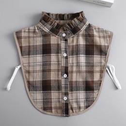 클래식 체크 레이어드 카라