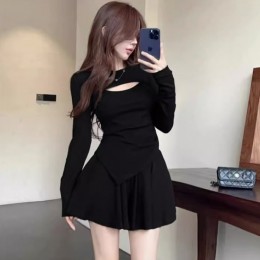 슬림 라인 유니크 투피스