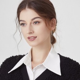 쉬폰 블라우스 페이크 카라