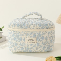 플라워 사각 손잡이 파우치