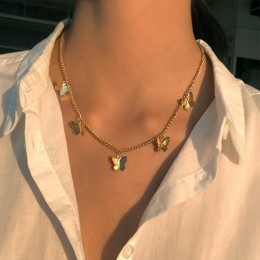 컷팅 블링 나비 목걸이