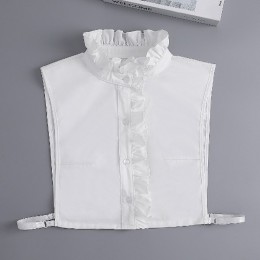 레이스 차이나 코튼 페이크 블라우스