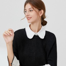 사이드 플리츠 패턴 페이크 셔츠