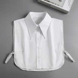 코튼 스탠다드 레이어드 뾰족 카라