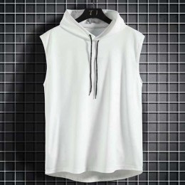 남성 쿨원단 민소매 후드 티셔츠