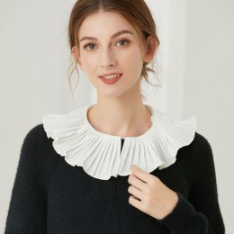 러블리 플리츠 쉬폰 페이크 카라