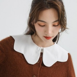 물결 라인 레이어드 페이크 카라