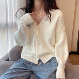 6컬러 브이넥 파스텔 골지 카디건