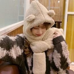 뽀글이 3컬러 멀티 모자 머플러