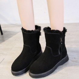 전체 털안감 옆지퍼 여성 부츠