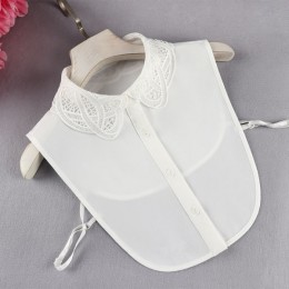 자수 펀칭 클래식 페이크 넥 케이프