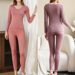 여성 슬림 골지 내복 상하의세트