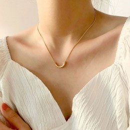 세미 서클 골드 목걸이