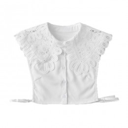 와이드 펀칭 레이스 페이크 카라