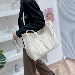 대용량 캔버스 포켓 숄더백