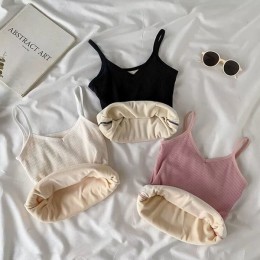 여성 4컬러 골지 기모 나시