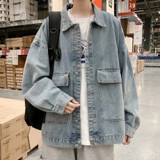 남성 루즈핏 데님 청자켓