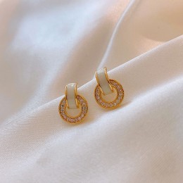 미니 서클 큐빅 귀걸이